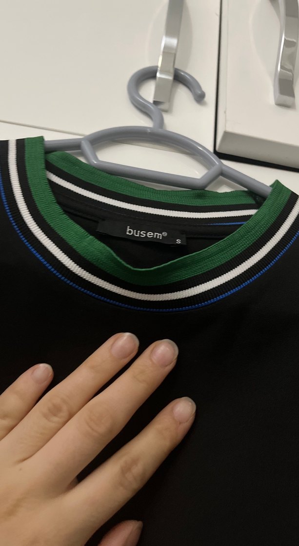 Kadın Siyah Uzun Kollu Salaş Sweatshirt - Görsel 4