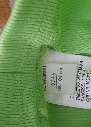 Yeşil Elastik cocuk Tayt - Görsel 3