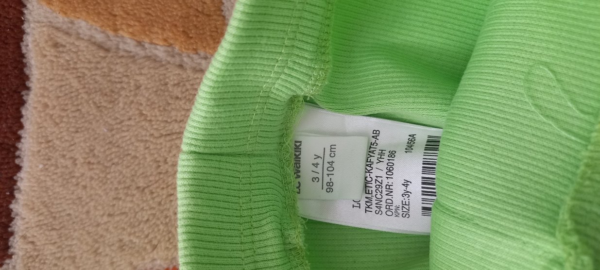 Yeşil Elastik cocuk Tayt - Görsel 3
