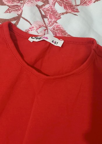 Civil Kırmızı Pamuklu cocuk Uzun Kollu Tişört