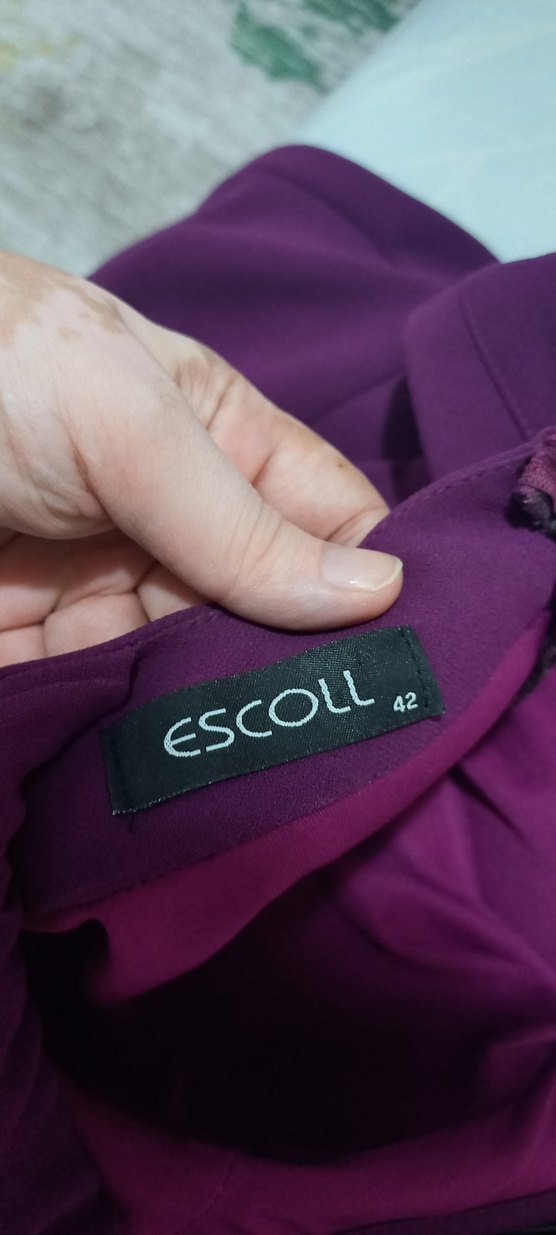 Mor Drapeli Midi Abiye Elbise - Görsel 5