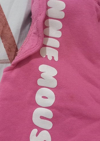 Kız Çocuk Pembe Minnie Mouse Fermuarlı Kapüşonlu Sweatshirt - Görsel 5