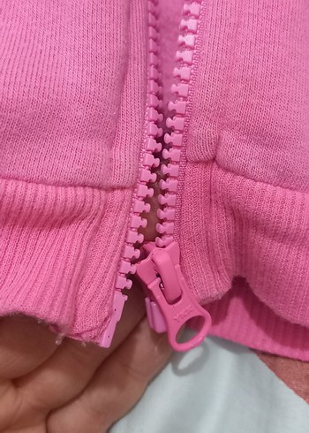 Kız Çocuk Pembe Minnie Mouse Fermuarlı Kapüşonlu Sweatshirt - Görsel 4