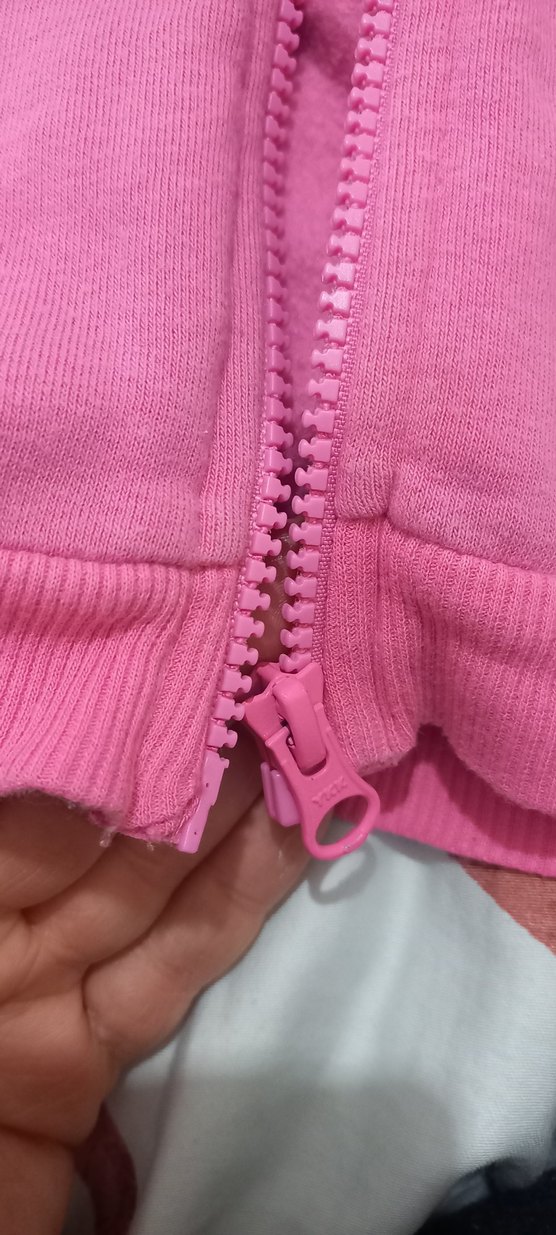 Kız Çocuk Pembe Minnie Mouse Fermuarlı Kapüşonlu Sweatshirt - Görsel 4