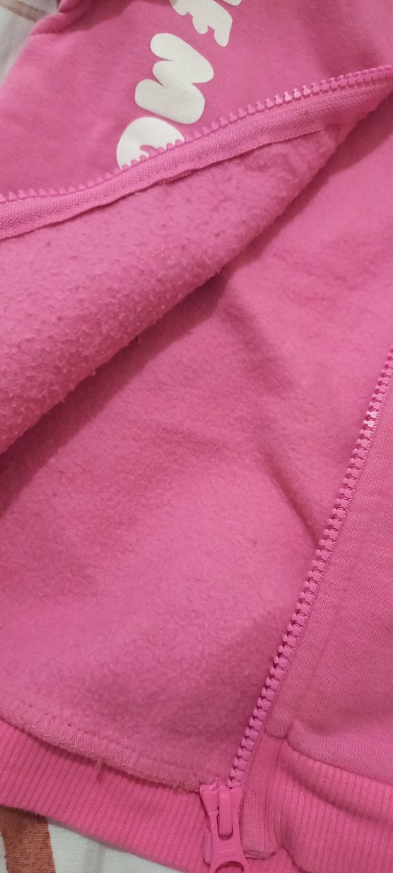 Kız Çocuk Pembe Minnie Mouse Fermuarlı Kapüşonlu Sweatshirt - Görsel 3