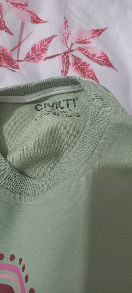 Bebek Kız Pastel Renkli Baskılı Triko Takım - Görsel 4