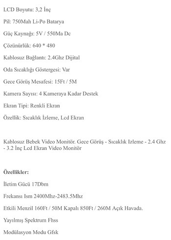 Angel Eye VB603 Kablosuz Bebek Kamerası - Görsel 3