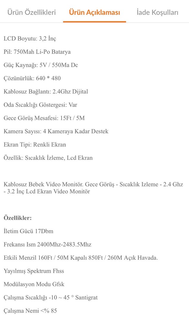 Angel Eye VB603 Kablosuz Bebek Kamerası - Görsel 3