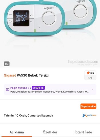 Gigaset PR350 Bebek Telsizi Turkuaz - Görsel 9