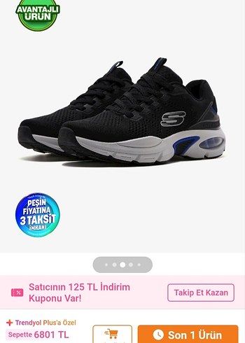 Skechers Siyah Spor Ayakkabi