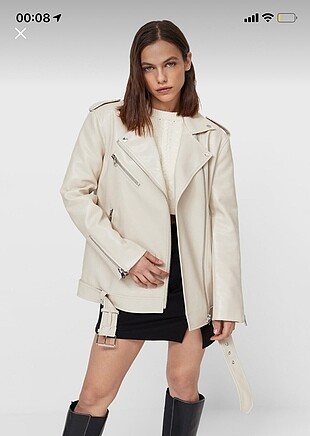 m Beden Stradivarius biker ceket