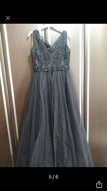 Siyah uzun abiye - Görsel 2