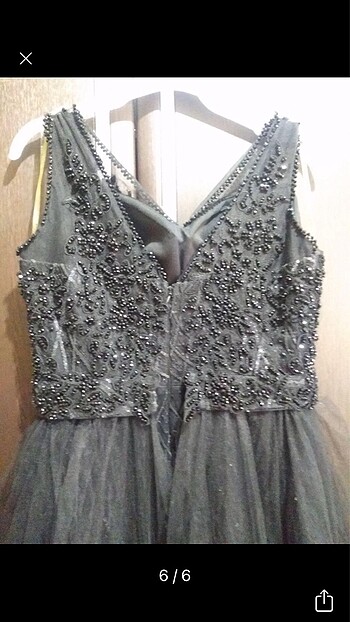 Siyah uzun abiye - Görsel 3