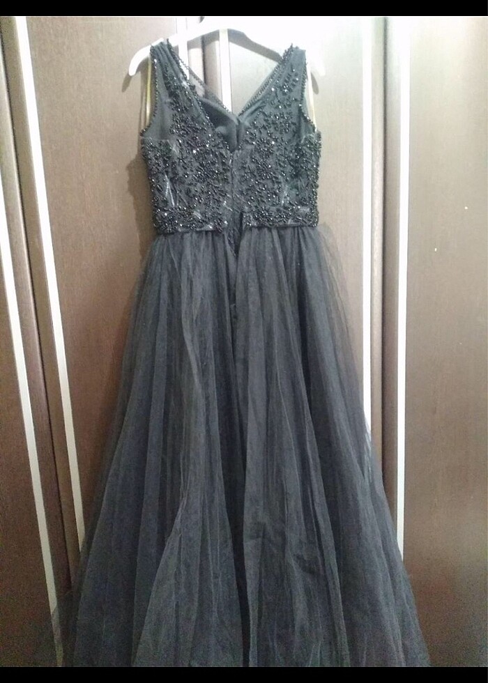 Siyah uzun abiye - Görsel 2