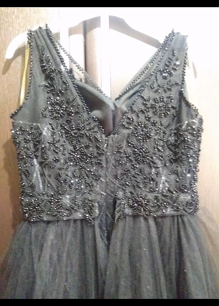 Siyah uzun abiye - Görsel 3