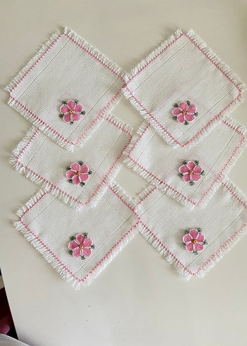 İğne oyası çiçek motifi Mevlüt örtüsü - Görsel 7