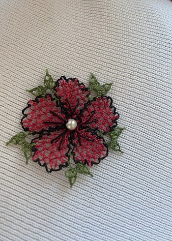 İğne oyası çiçek motifi Mevlüt örtüsü - Görsel 4