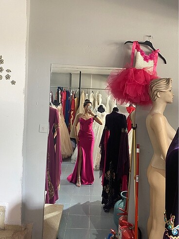 Pembe Abiye elbise