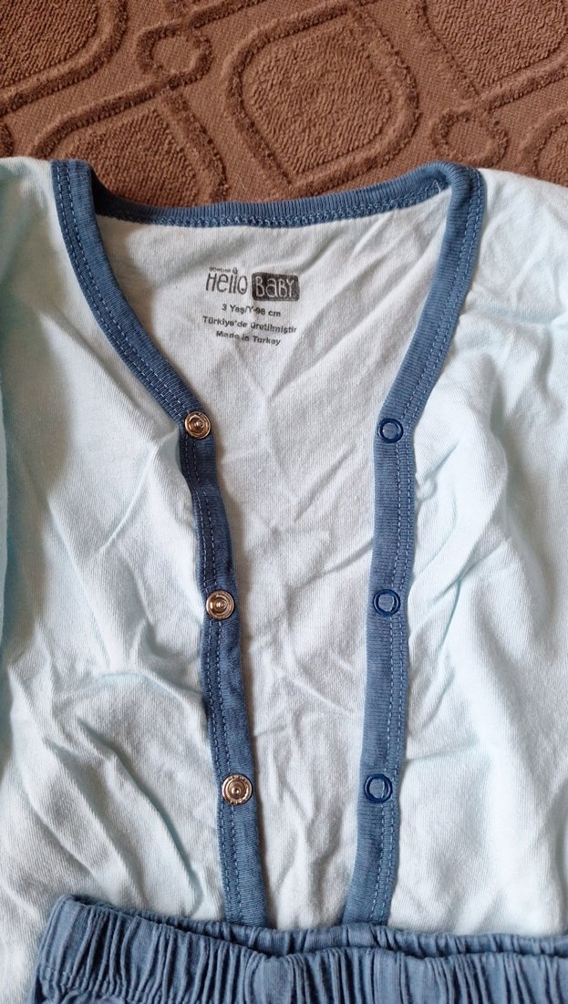 Mavi Pamuklu pijama - Görsel 2