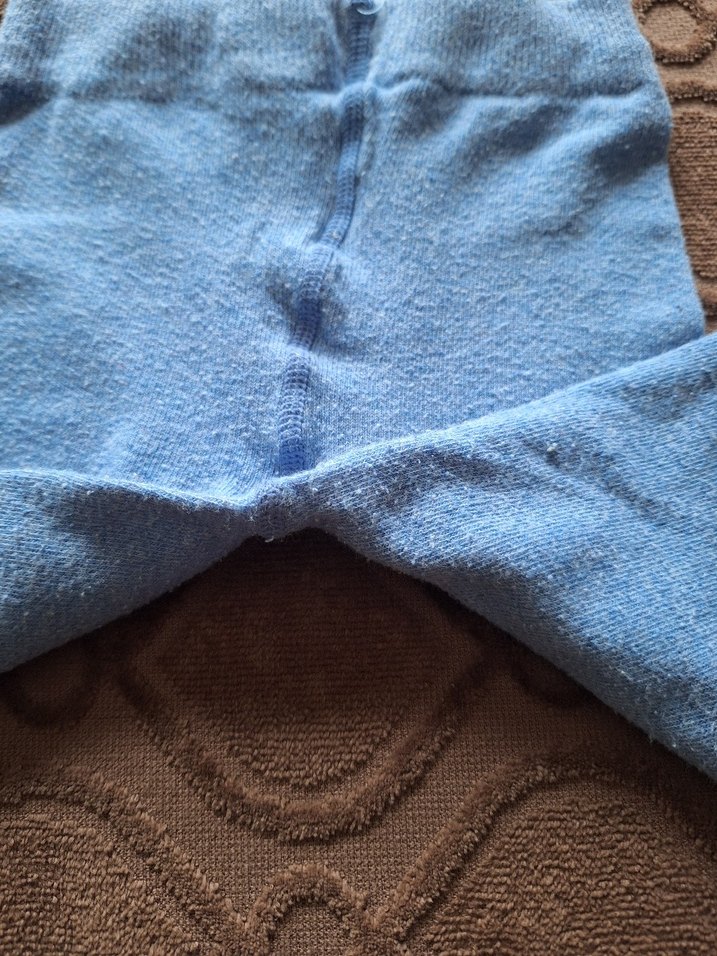 Mavi ve Gri Örgü çocuk ayaksız tayt - Görsel 3