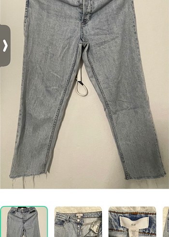 H&M Acik Mavi Yuksek Bel Jean