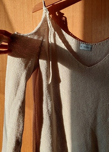Pull&bear krem dekolteli kazak