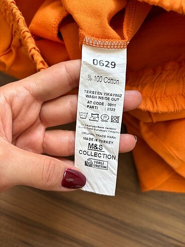 s Beden turuncu Renk Yazlık pantolon