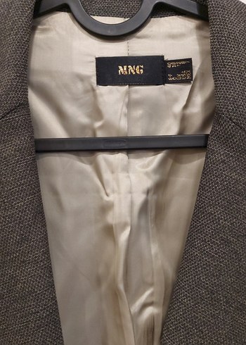 Mango Gri Düğmeli Kadın Blazer Ceket