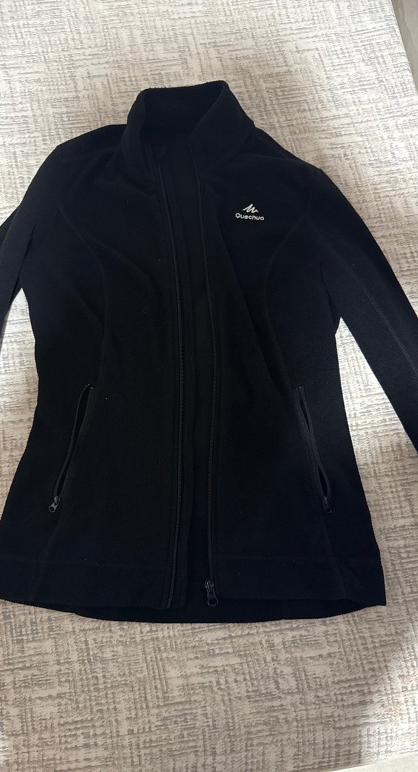 Siyah Fermuarlı kadın Mont decathlon - Görsel 2