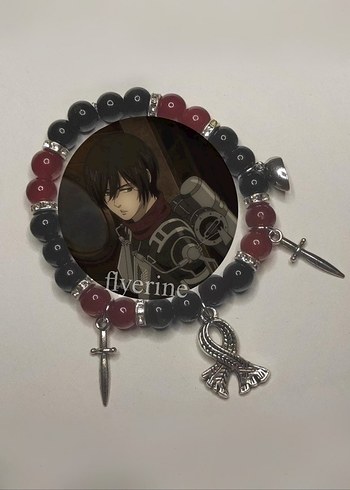 Eren Mikasa Çift Bilekliği Attack on Titan Anime Aot - Görsel 2