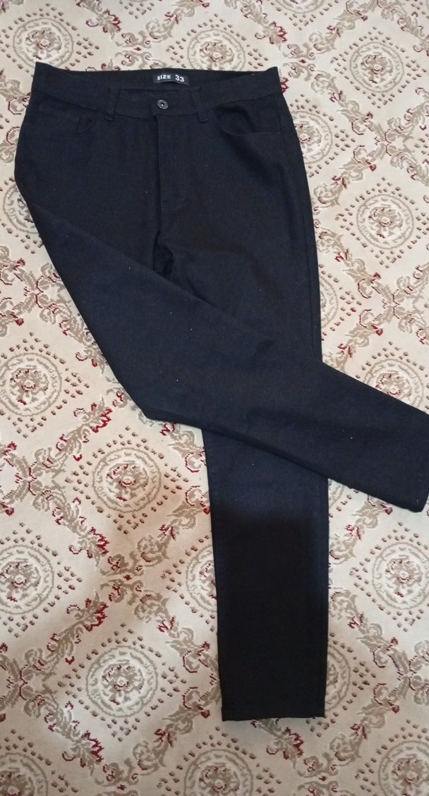 Siyah Regular Fit denim Kadın Pantolon - Görsel 3