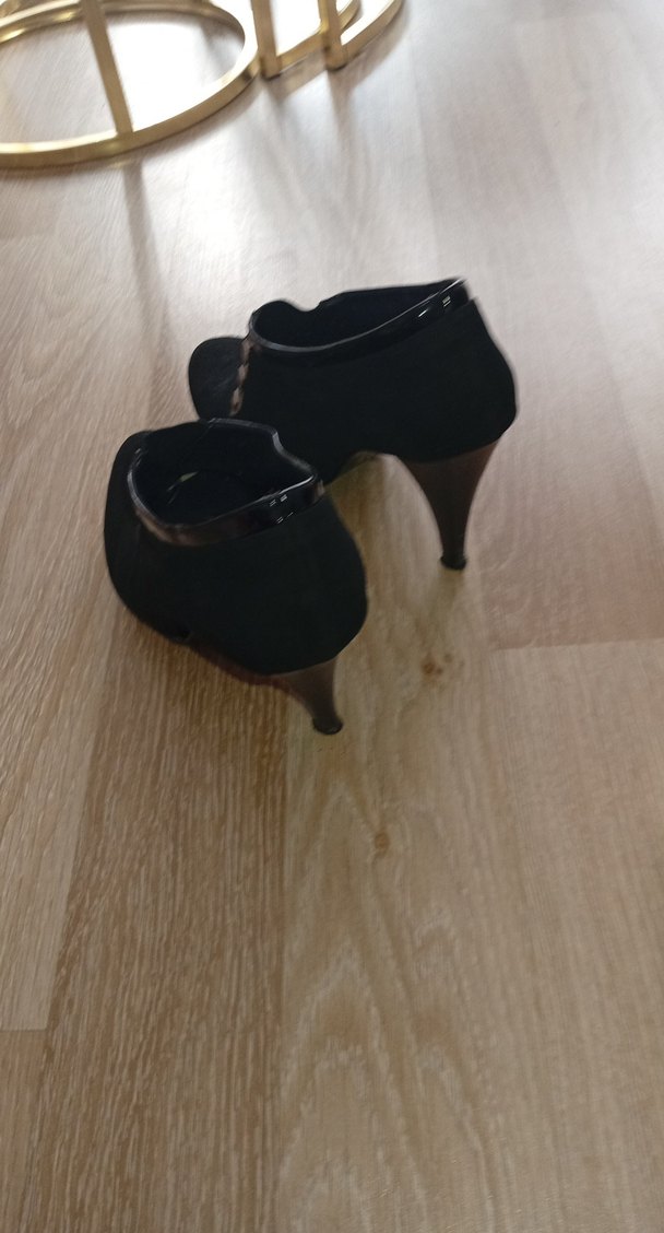 Siyah Kadın Günlük Gotik Topuklu Ayakkabı - Görsel 3