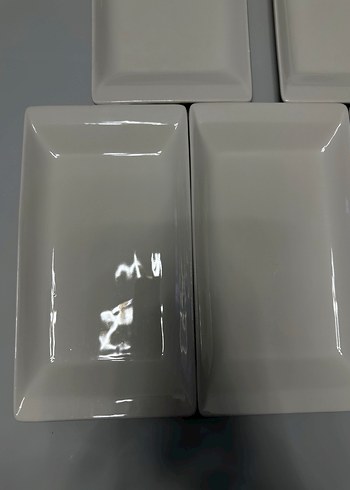 Beyaz Dikdörtgen Servis Tabakları 5'li Set - Görsel 2