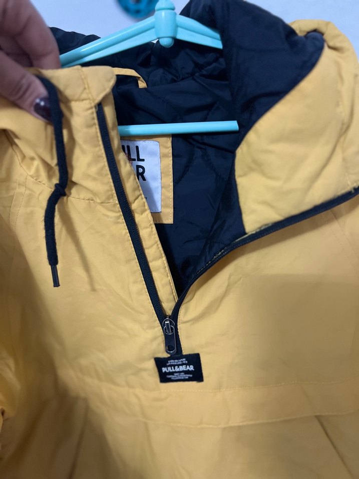 Pull&Bear Hardal Sarısı Kapüşonlu Ceket — görsel 3/9