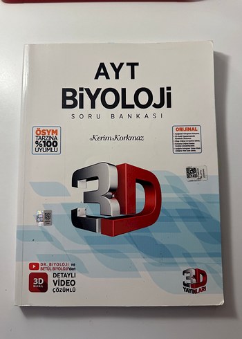 AYT Biyoloji Soru Bankası 3D Yayınları