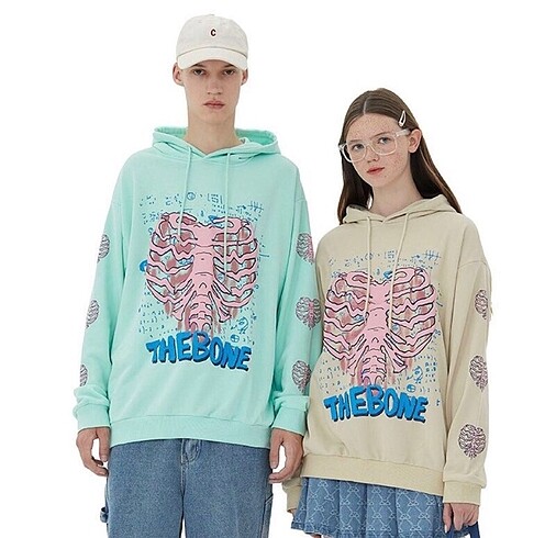 m Beden camel Renk THEBONE Baskılı Sweatshirt