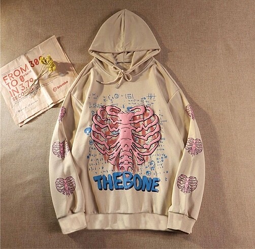 m Beden THEBONE Baskılı Sweatshirt