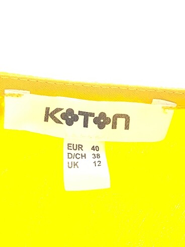 40 Beden sarı Renk Koton Bluz %70 İndirimli.
