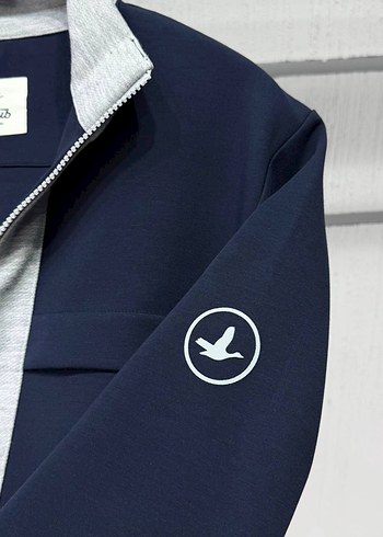 BEYMEN Erkek Mavi Gri Fermuarlı Eşofman Takımı - Görsel 7