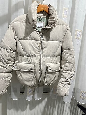 s Beden beyaz Renk bershka şişme mont