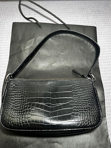 Stradivarius siyah stradivarius baget çanta