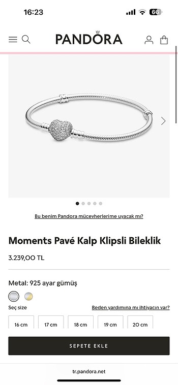 pandora kalp bileklik