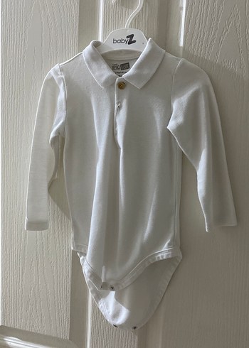Uzun Kollu Beyaz Erkek Bebek Body - Görsel 2