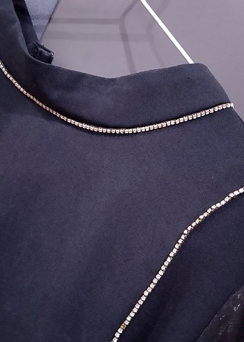 Uzun Siyah Gotik Kadın Elbise - Görsel 3