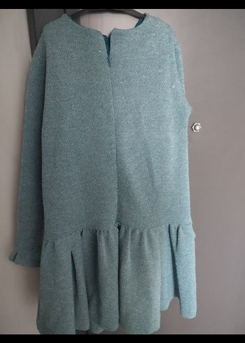 Gri Örgü Kız Elbisesi, Uzun Kollu, Rahat Kesim - Görsel 5