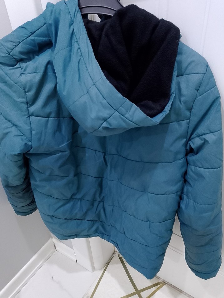 Erkek Çocuk Mavi Fermuarlı Street Wear Mont - Görsel 4