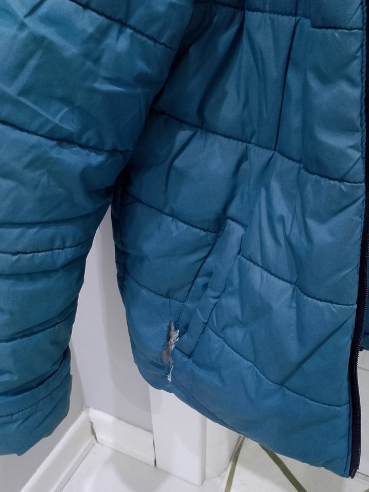 Erkek Çocuk Mavi Fermuarlı Street Wear Mont - Görsel 3