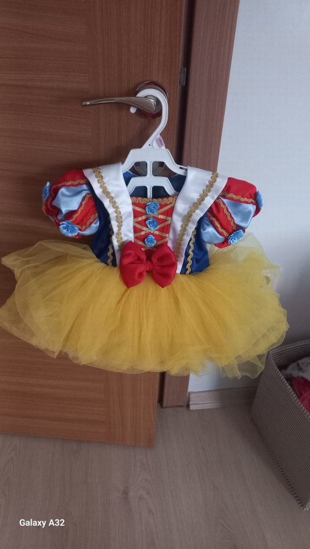 Renkli Kız Çocuk Pamuk Prenses Kostümü - Görsel 2