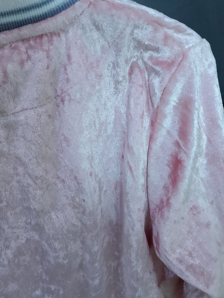 Kızlar için Pembe Bağlama Desenli Fermuarlı Ceket - Görsel 4