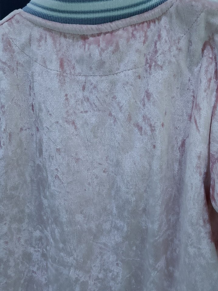 Kızlar için Pembe Bağlama Desenli Fermuarlı Ceket - Görsel 5